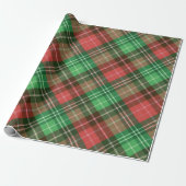 Vlochten kerstkleuren cadeaupapier (Uitgerold)