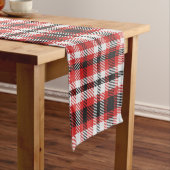 Vlochten kerstkleuren korte tafelloper (Voorbeeld)