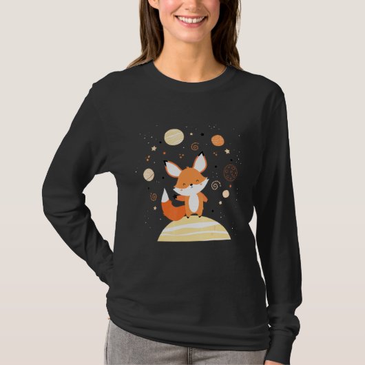 Vloed van rode ruimte in uitsluitend ruimtevaartko t-shirt (Voorkant)