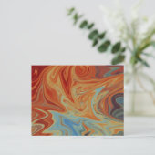 Vloeibaar abstract patroon briefkaart (Staand voorkant)