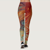 Vloeibaar abstract patroon leggings (Achterkant)