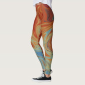 Vloeibaar abstract patroon leggings (Links)