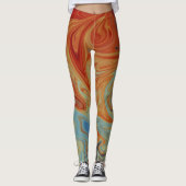 Vloeibaar abstract patroon leggings (Voorkant)