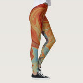 Vloeibaar abstract patroon leggings (Rechts)