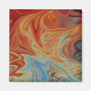 Vloeibaar abstract patroon magneet