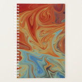 Vloeibaar abstract patroon planner (Voorkant)