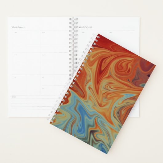 Vloeibaar abstract patroon planner (Display)