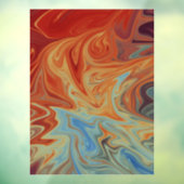 Vloeibaar abstract patroon raamsticker (Vel 3)