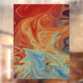 Vloeibaar abstract patroon raamsticker (Vel 2)