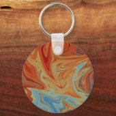 Vloeibaar abstract patroon sleutelhanger (Voorkant)