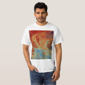 Vloeibaar abstract patroon t-shirt (Voorkant volledig)