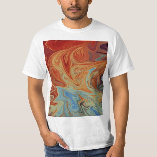 Vloeibaar abstract patroon t-shirt (Voorkant)