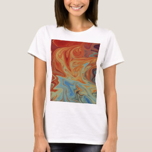 Vloeibaar abstract patroon t-shirt