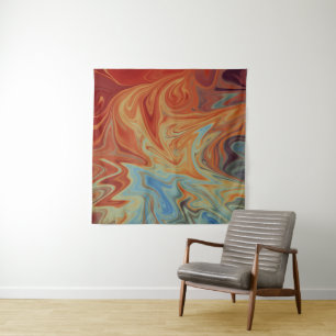 Vloeibaar abstract patroon wandkleed
