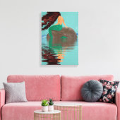 Vloeibaar Abstract Zeemeermin Canvas Afdruk (Insitu (Woonkamer))