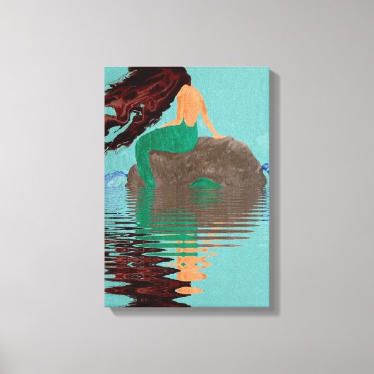 Vloeibaar Abstract Zeemeermin Canvas Afdruk (Voorkant)