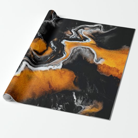 Vloeibaar acrylhoudend afbeelding met kunstmatig g cadeaupapier (Uitgerold)