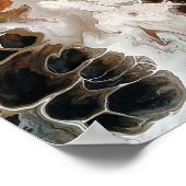 Vloeibaar Acrylzuur Abstract Schilderen Bruin Neut Poster (Hoek)