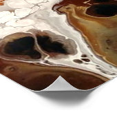 Vloeibaar Acrylzuur Abstract Schilderen Bruin Neut Poster (Hoek)