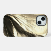 Vloeibaar Antiek gouden verf textuur iPhone 15 Case (Achterkant horizontaal)