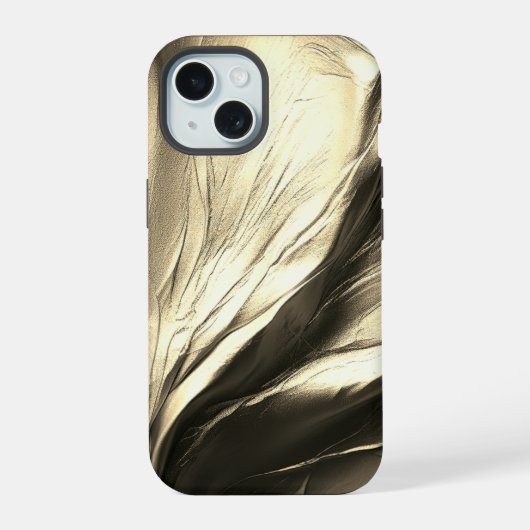Vloeibaar Antiek gouden verf textuur iPhone 15 Case (Achterkant)