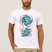 Vloeibaar Aqua Sanskrit OM-Shirt T-shirt (Voorkant)