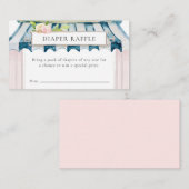 Vloeibaar Baby shower Diaper Raffle Informatiekaartje (Voorkant / Achterkant)