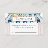 Vloeibaar Baby shower Diaper Raffle Informatiekaartje (Voorkant)