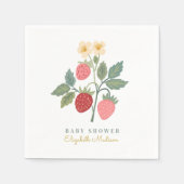Vloeibaar Baby shower van zoete aardbeien Servet (Voorkant)