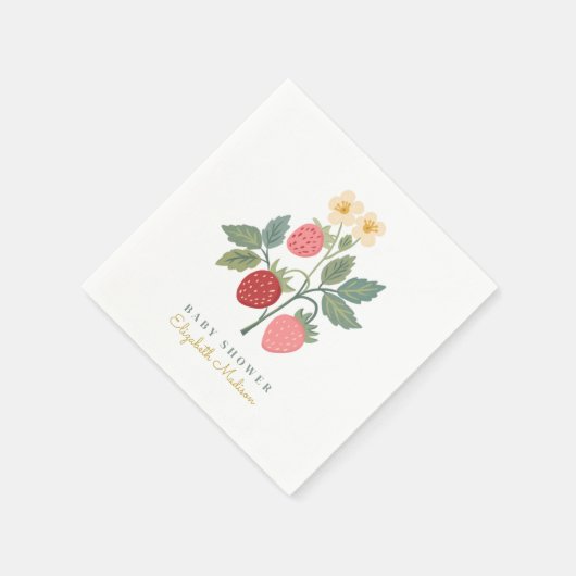 Vloeibaar Baby shower van zoete aardbeien Servet (Hoek)