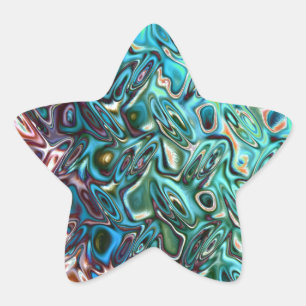 Vloeibaar Blauw Gel Ster Sticker
