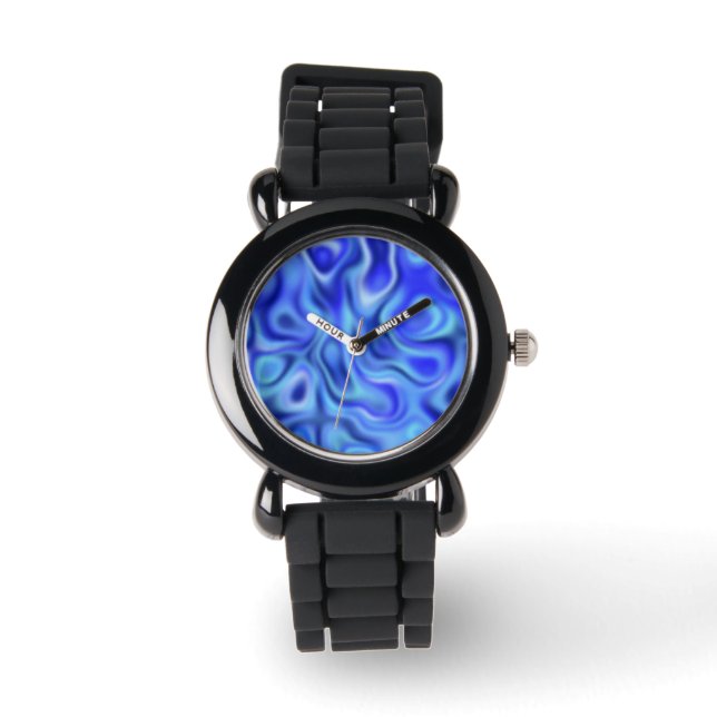 vloeibaar blauw horloge (Voorkant)
