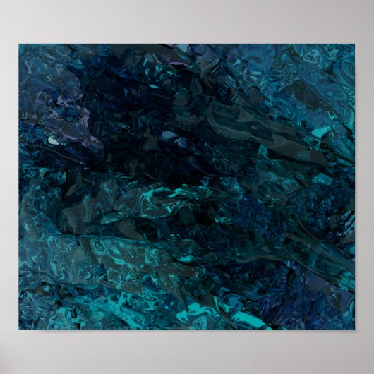 Vloeibaar blauw poster (Voorkant)