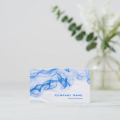 vloeibaar blauw visitekaartje (Staand voorkant)