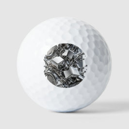 Vloeibaar Chroom - Spiegel Zilver Metaal Golfballen