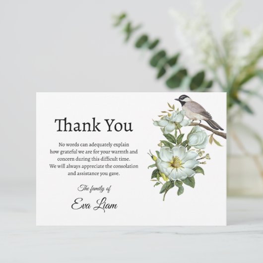 Vloeibaar en vogel Fortemanje bedankt Informatiekaartje