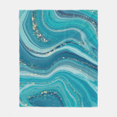 Vloeibaar gemarmerd en glitter flessenbank fleece deken (Voorkant)