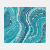 Vloeibaar gemarmerd en glitter flessenbank fleece deken (Voorkant (Horizontaal))