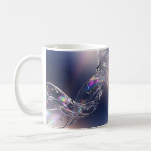 Vloeibaar Glas Rimpel Druppel - Iriserend 3D Abstr Koffiemok