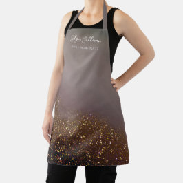 vloeibaar glitter All-Over Print Apron Schort