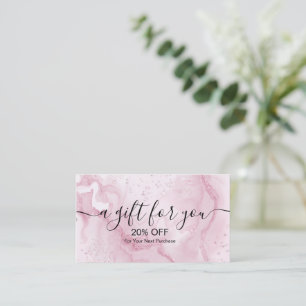 Vloeibaar glitter Roze marmer Kortingskaartje