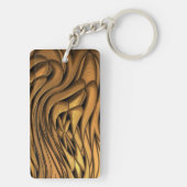 Vloeibaar Goud Abstracte Kunst Sleutelhanger (achterkant)