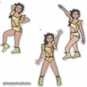 Vloeibaar Goud Danser #2 Sticker (Voorkant)