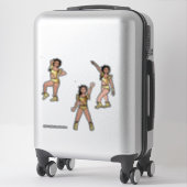 Vloeibaar Goud Danser #2 Sticker (Koffer)