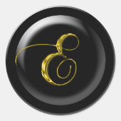 vloeibaar goud E Ronde Sticker (Voorkant)