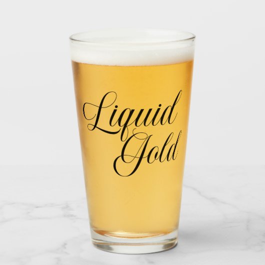 Vloeibaar Goud Oktoberfeest Bier Glas (Voorkant gevuld)
