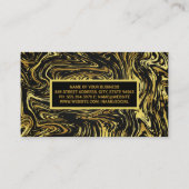 Vloeibaar goud patroon achtergrond visitekaartje (Achterkant)