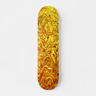 vloeibaar goud persoonlijk skateboard