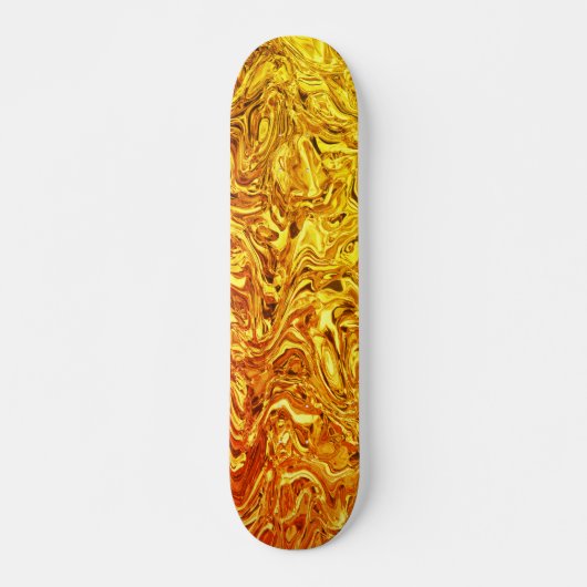 vloeibaar goud persoonlijk skateboard (Voorkant)