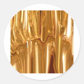 Vloeibaar goud ronde sticker